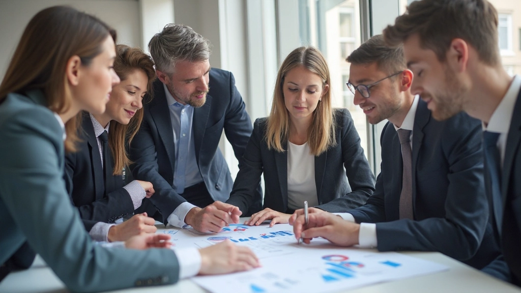 Digital transformation strategy consultation with modern business team in conference room